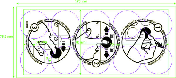 Marki® 2 – Ø 30 mm (10 verschiedene Motive) – Konventionell – deutsch / englischer Unterdruck – Bild 2