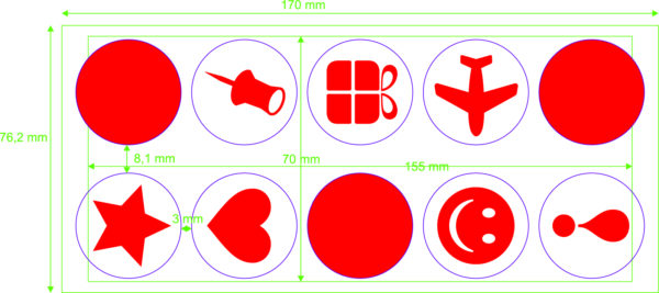 Marki® 2 – Ø 30 mm (10 verschiedene Motive) – Konventionell – deutsch / englischer Unterdruck – Bild 4
