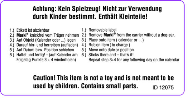 Marki® 2 – Ø 36 mm – Kreis – Huckepack – deutsch / englischer Unterdruck – Bild 2