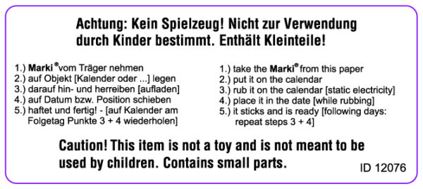 Marki® 2 – Ø 29 mm – Kringel – Huckepack – deutsch / englischer Unterdruck – Bild 2