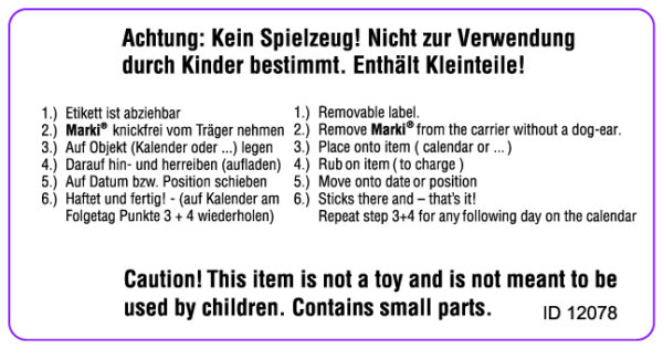 Marki® 2 – Ø 25 mm – Kreis – Huckepack – deutsch / englischer Unterdruck – Bild 2